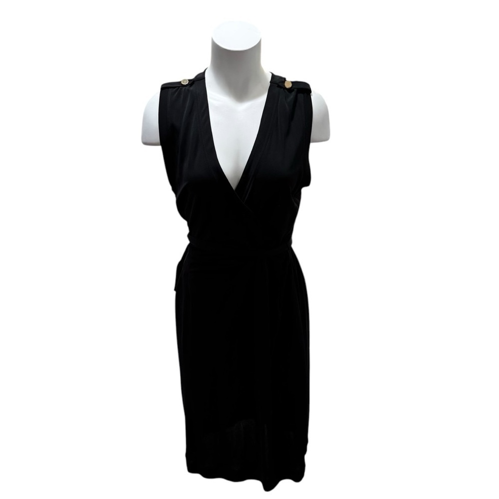 Banana Republic Black Faux Wrap Dress Size Large NWT Brand New